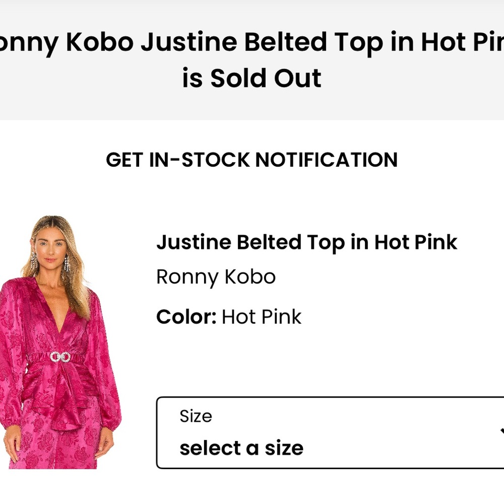 Ronny Kobo Collection Fuchsia Blouse